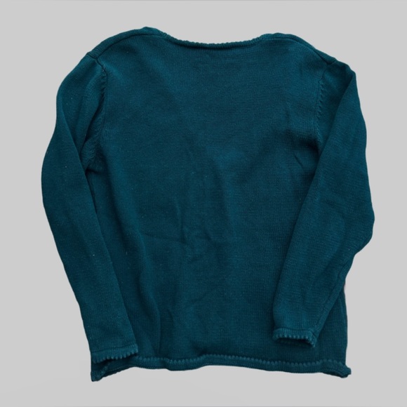 Susan Bristol Christmas Sweater Knit Beaded Embroidered Mistletoe VTG 1993 Sz M - Picture 2 of 3